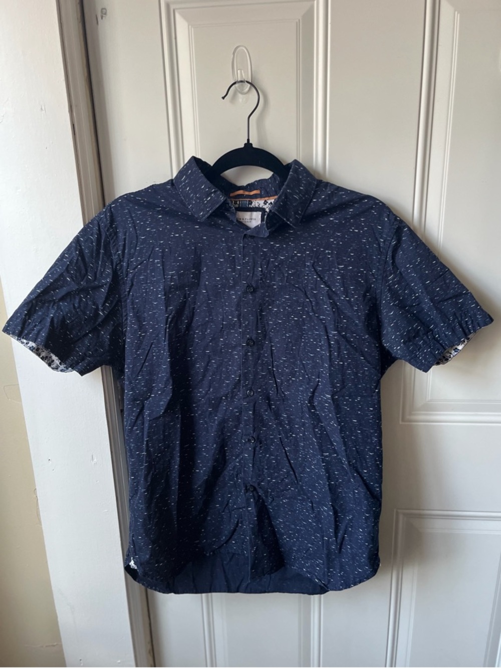 Denim & Flower Ricky Singh Navy Short Sleeve Button Down 👕